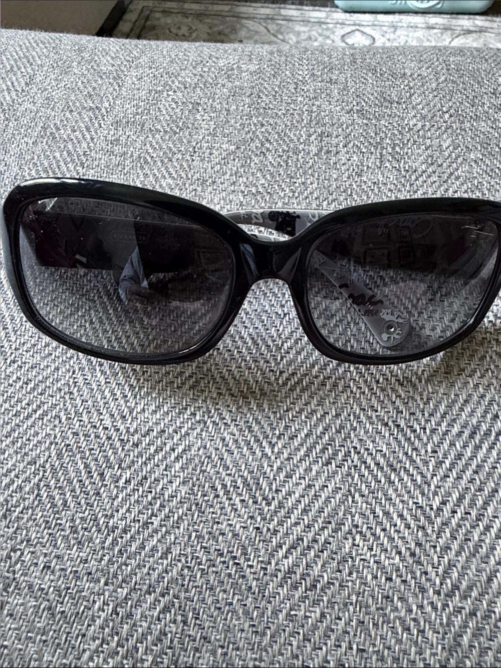 Coach Oversized Black Tinted  Martha Sunglasses